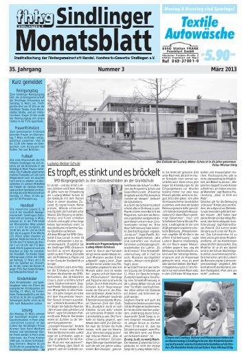 Sindlinger Monatsblatt MÃ¤rz 2013 - Sindlingen