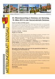 Gemeindemitteilungsblatt vom 15.03.2013 - Gemeinde Deizisau