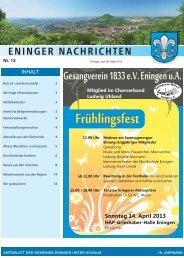 28. MÃ¤rz 2013 - Gemeinde Eningen unter Achalm