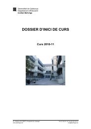 DOSSIER D'INICI DE CURS - Institut Bellvitge