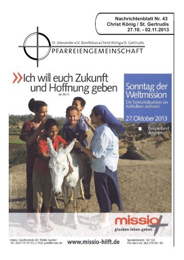 Ausgabe 2013_43.pdf - Pfarreiengemeinschaft Lingen-SÃ¼d