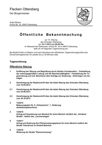 Vorlage allgemein - Flecken Ottersberg