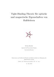 Tight-Binding-Theorie fÃ¼r optische und magnetische ... - E-LIB