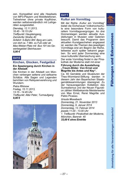 Programm Wintersemester 2013 / 2014 - Vhs Eichenau