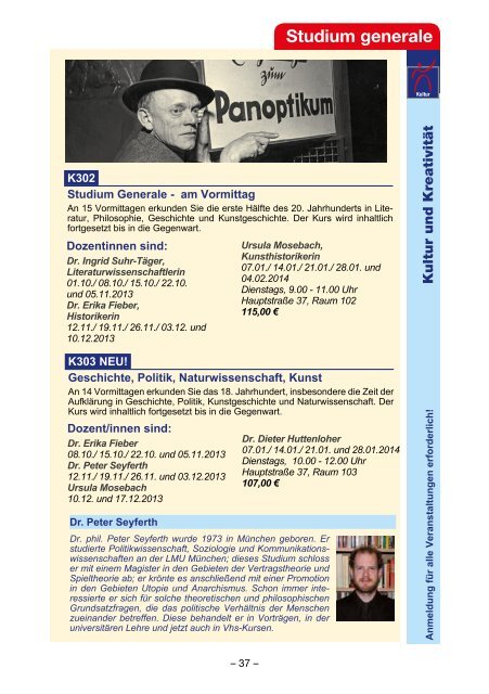 Programm Wintersemester 2013 / 2014 - Vhs Eichenau