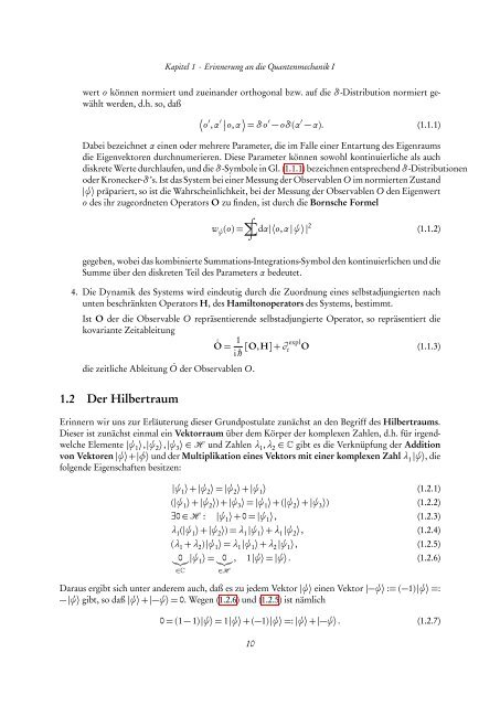 Quantentheorie II - FIAS