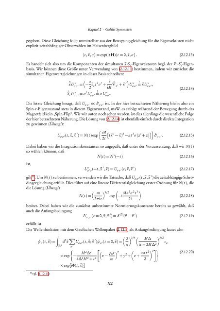 Quantentheorie II - FIAS