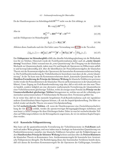 Quantentheorie II - FIAS