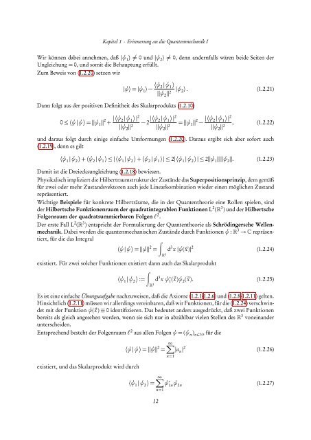 Quantentheorie II - FIAS