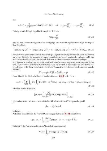 Quantentheorie II - FIAS