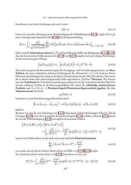 Quantentheorie II - FIAS