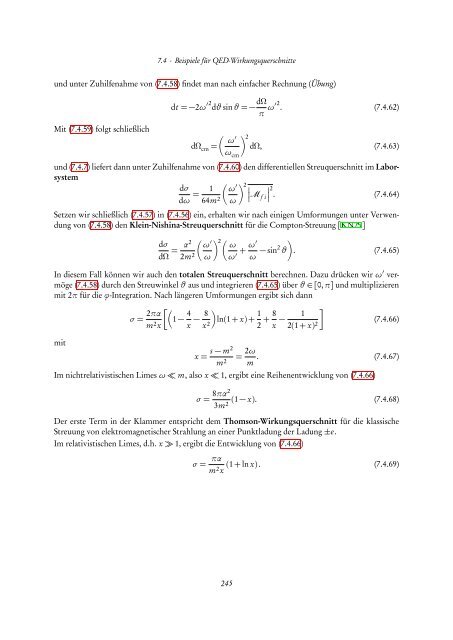 Quantentheorie II - FIAS