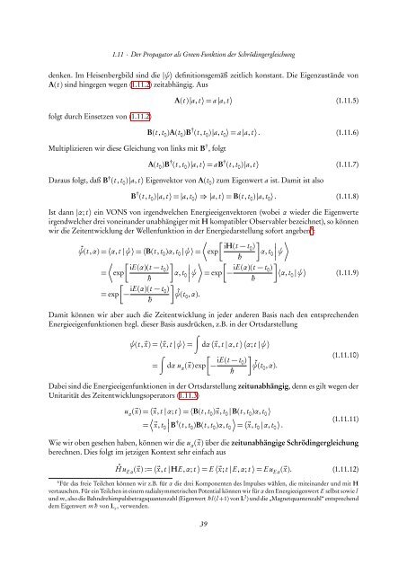 Quantentheorie II - FIAS