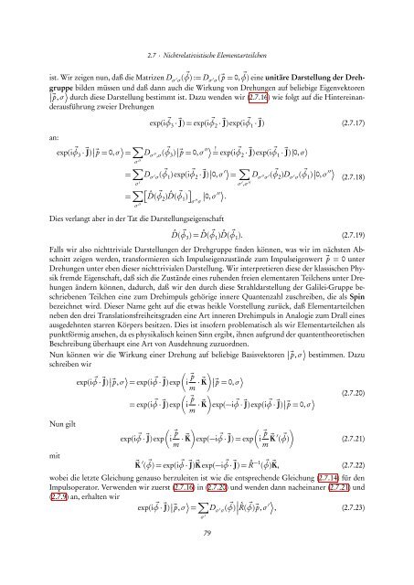 Quantentheorie II - FIAS