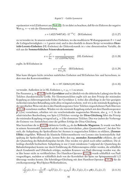 Quantentheorie II - FIAS