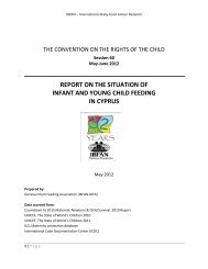 report on the situation of infant and young child feeding in ... - IBFAN