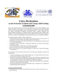 Cairo Declaration on the Protection of Infant and Young ... - IBFAN