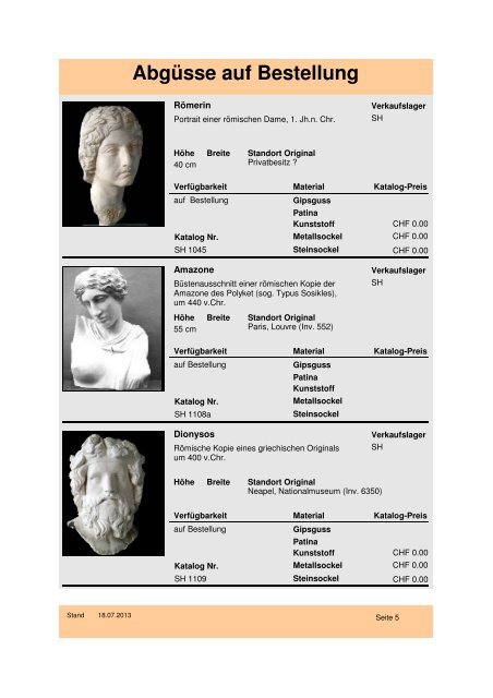 Liste der AbgÃ¼sse auf Bestellung - Antikenmuseum Basel und ...