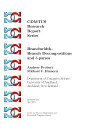 Branchwidth, Branch Decompositions and b-parses - Department of ...