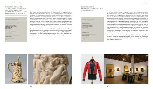 KHM Jahresbericht 2012 - Presse - Kunsthistorisches Museum Wien