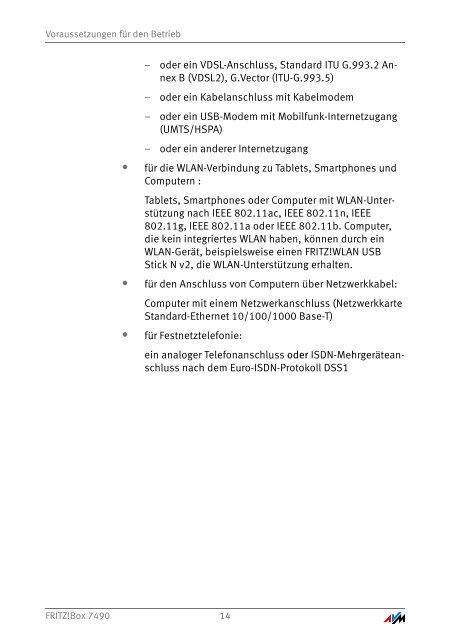 Handbuch FRITZ!Box 7490 [pdf] - AVM