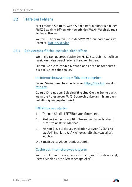 Handbuch FRITZ!Box 7490 [pdf] - AVM