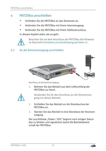 Handbuch FRITZ!Box 7490 [pdf] - AVM