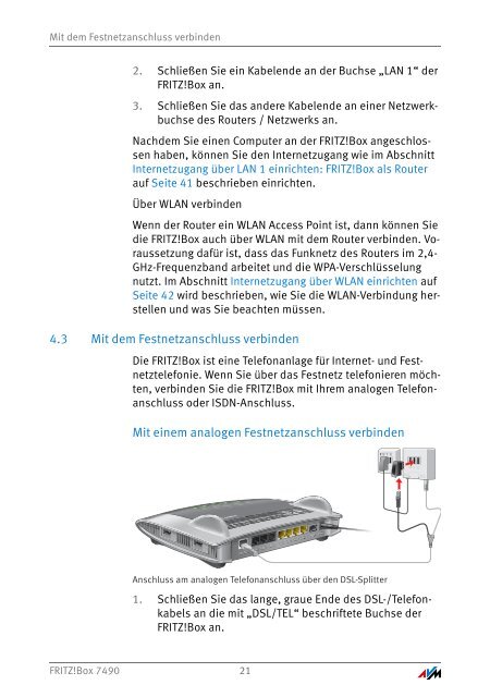 Handbuch FRITZ!Box 7490 [pdf] - AVM