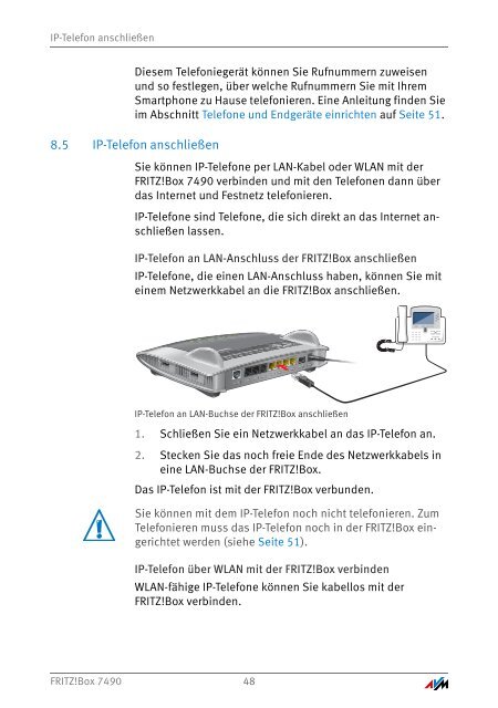 Handbuch FRITZ!Box 7490 [pdf] - AVM