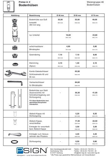 Bodenhülsen, Betonsockelsteine - Absperrtechnik24.de