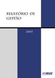 RelatÃ³rio de GestÃ£o 2007 - IBGE