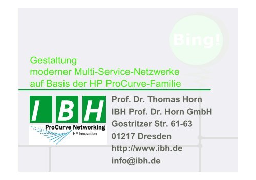 PDF [8,1 MB] - bei der IBH IT-Service GmbH