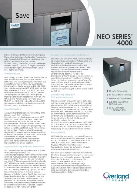 NEO Series 4000 - bei der IBH IT-Service GmbH