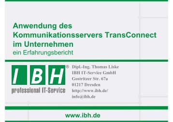 PDF [0,3 MB] - bei der IBH IT-Service GmbH