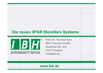 3PAR StoreServ 7400/2 - bei der IBH IT-Service GmbH