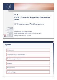 Computer Supported Cooperative Work LV Groupware und ...