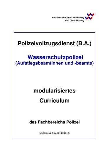 Curriculum - FHVD - Fachhochschule fÃ¼r Verwaltung und ...