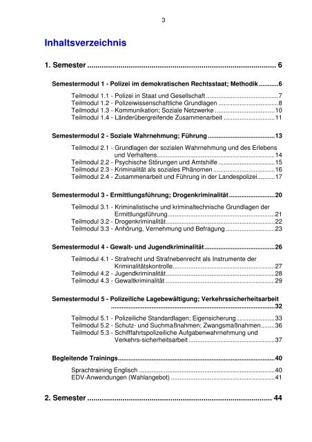 Curriculum - FHVD - Fachhochschule fÃ¼r Verwaltung und ...