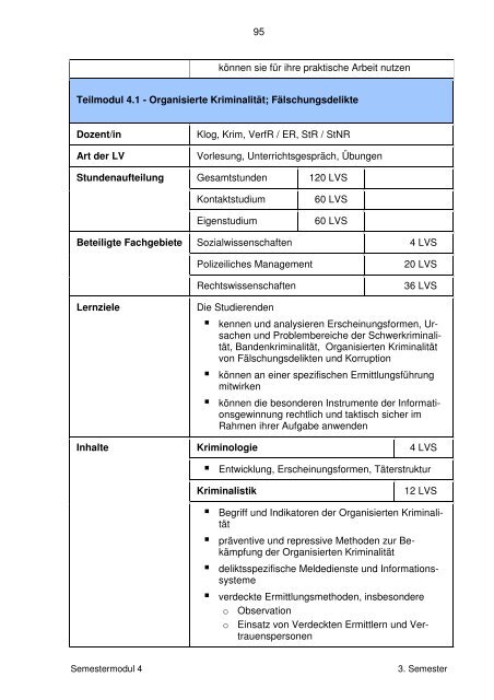 Curriculum - FHVD - Fachhochschule fÃ¼r Verwaltung und ...