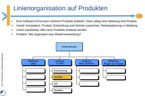 13-swm-aufbauorganis.. - Lehrstuhl Softwaretechnologie