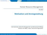 Anreizgestaltung - IIM an der Uni Flensburg