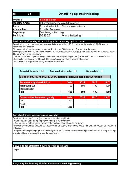 Omstilling og effektivisering - Faaborg-Midtfyn kommune