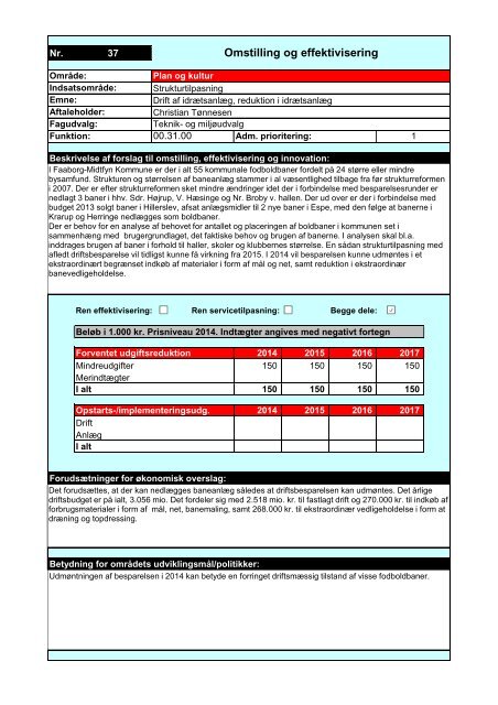 Omstilling og effektivisering - Faaborg-Midtfyn kommune