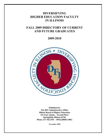 diversifying higher education faculty in illinois fall 2009 - IBHE