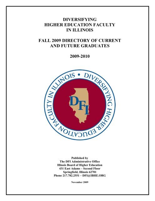 diversifying higher education faculty in illinois fall 2009 - IBHE