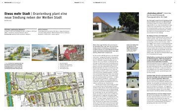 Etwas mehr Stadt | Oranienburg plant eine neue Siedlung ... - Bauwelt