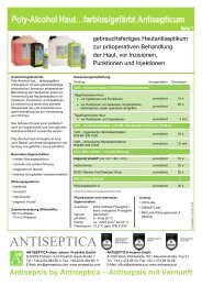 Produktinformation Poly-Alcohol Haut-Antisepticum - antiseptica