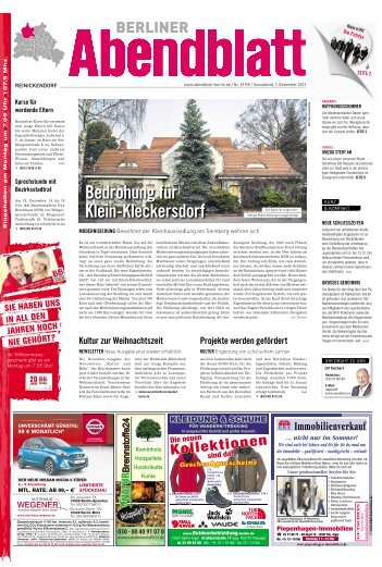 Bedrohung fÃ¼r Klein-Kleckersdorf aal - Berliner Abendblatt