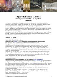 10 Jahre KulturbÃ¼ro SOPHIEN