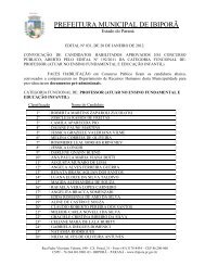 EDITAL 031/2012 â Convoca Candidatos - Prefeitura Municipal de ...